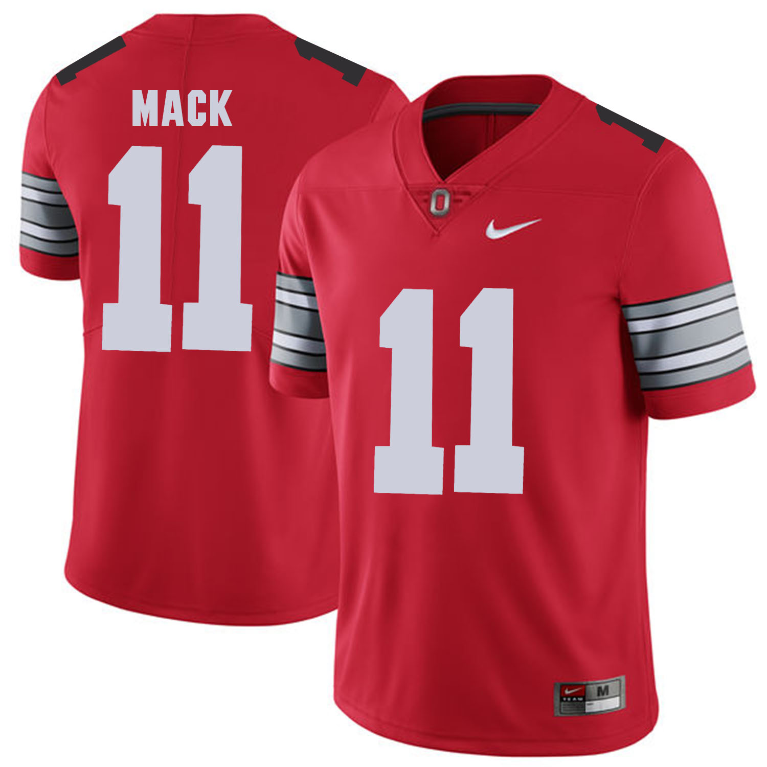 Men Ohio State 11 Mack Red Customized NCAA Jerseys